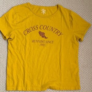 J. Crew Women's Yellow Graphic Tee